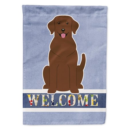 CAROLINES TREASURES Chocolate Labrador Welcome Flag Canvas House Size BB5637CHF